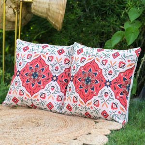 Bohemian Mandala HD Digital Print Pillow <b>Cover</b> in Cotton Canvas <b>for</b> Living Room Decor Wholesale Export - Product Image 5