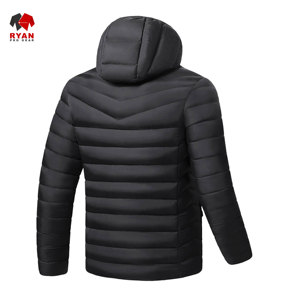 Ryan Pro Gear Customized Design Puffer Jacket For Men with Customized Logo ODM Design Hooded Collar - Product Image 5