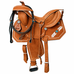 Selle de cheval en cuir western de qualité supérieure, travaillée à la main, robuste |   Équipement d'équitation Ranch Trail OEM en gros Pro Fit India 2026 Qualité Export - Product Image 3