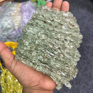 Faceted Green Quartz <b>Stone</b> <b>Beads</b> For Jewelry Making 8 Inches Natural Color Heishi Shape Loose <b>Beads</b> - Product Image 4