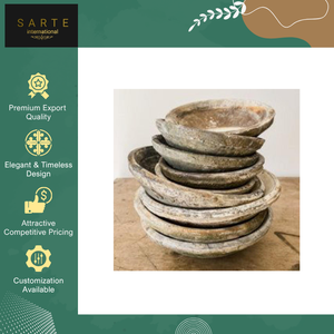 Venta Exclusiva: Tazón para Masa Hecho a Mano, Ecológico, de Piedra de Mármol Natural Tallada, Estilo Rústico Antiguo, Personalizable, de Alta Calidad - Product Image 3