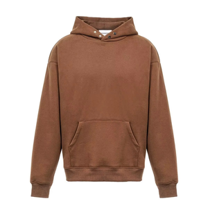 Sweat-shirt à capuche zippé 3D personnalisé pour homme, en coton épais, coupe oversize avec épaules tombantes et logo brodé pour l'hiver - Product Image 3