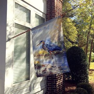 Multicolor Large Porch Sleeve <b>Pole</b> Decorative Yard Banner Artwork Blue Heron House <b>Flag</b> Wall Hanging Made Polyester House Size - Product Image 2
