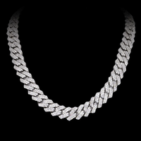 Collier pendentif hip-hop en argent, serti de moissanite et de diamants, coupe brillant ronde, bijou de mode audacieux et luxueux