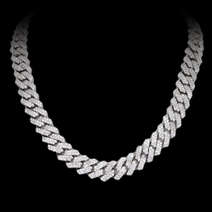 Collier pendentif hip-hop en argent, serti de moissanite et de diamants, coupe brillant ronde, bijou de mode audacieux et luxueux - Product Image 2