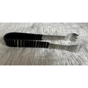 Wholesale Creative Quality Stainless Steel Ice Tongs With Black Rubber <b>Wrapped</b> Handle Bar Serving Tool Barware Accessories - Product Image 1