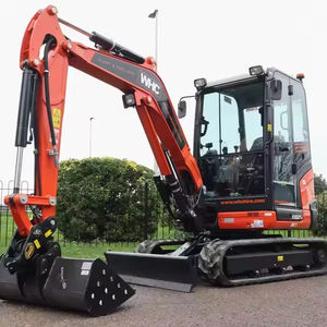 Excavadora de cadenas amarilla usada de 3 toneladas, eficiente, con rotación de 360 grados y orugas duraderas para infraestructura urbana - Product Image 1