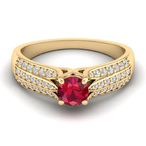 REYES Factory Wholesale Price <b>925</b> Sterling <b>Silver</b> Moissanite Engagement <b>Rings</b> For Women Luxury Ruby Gemstone Fine Jewelry - Product Image 6