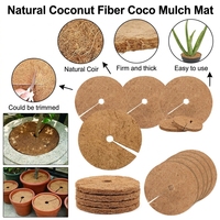 Tapis de protection d'arbres moderne et écologique en fibres de coco, anneau de paillis 100% naturel en coco coir, diamètre 50 cm, pour jardinage durable