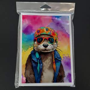 Lunatique A7 Taille 5x7 Nouveau Hippie Animal Loutre Cartes Vierge Pack de 8 avec Enveloppes Cartes de Voeux - Product Image 3