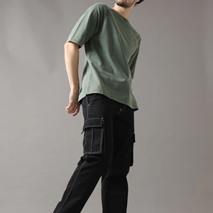 T-shirt homme délavé à l'acide, nouvelle mode, qualité supérieure, entièrement personnalisable (logo et taille), vêtement décontracté et confortable pour l'été - Product Image 4