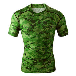 Camiseta de Compresión de Manga Corta Estampada 2025 para MMA, Jiu-Jitsu, BJJ, Grappling - Protección UV, Transpirable, 100% Poliéster - Product Image 3