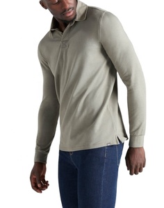 Polos grande taille pour hommes garçons t-shirts polo en coton logo brodé personnalisé polo à manches longues de haute qualité respirant - Product Image 4