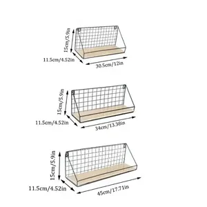 Support de rangement mural double niveau multifonctionnel en fer forgé moderne pour cuisine, organisateur pratique pour la maison et la cuisine (vente en gros) - Product Image 5