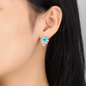 Ensemble de boucles d'oreilles en diamants de laboratoire Luxeshine Jewelry Lab Gemstone 6.6CT, boucles d'oreilles en argent sterling pour femmes - Product Image 4