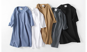 เสื้อยืดคอกลมแขนสั้นทรงปกติสำหรับผู้ชาย คุณภาพสูง ผ้าฝ้ายถัก 100% สตรีทแวร์ โลโก้แบบกำหนดเอง ป้องกันรอยยับและแห้งเร็ว - Product Image 2
