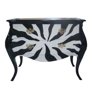 Cómoda antigua con estampado de cebra para el hogar, cajonera antigua diseñada para muebles de estilo francés - Product Image 6