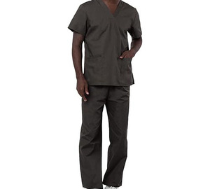 Custom Hospital <b>Scrub</b> Suit V Neck Top Matching Pants Professional Medical Uniform Set Unisex Design - Product Image 3