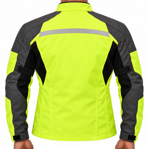 เสื้อแจ็คเก็ตมอเตอร์ไซค์แบบสะท้อนแสง Hi Vis สำหรับขับขี่บนถนน  รับสั่งทำโลโก้  ชุดนักขี่มอเตอร์ไซค์แบบสะท้อนแสง อุปกรณ์ขับขี่มอเตอร์ไซค์ - Product Image 2
