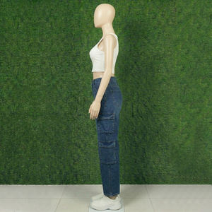 Pantalones Deportivos de Mezclilla para Mujer, de Alta Calidad, Estilo Veraniego, Resistentes, con Botones, Transpirables - Product Image 3