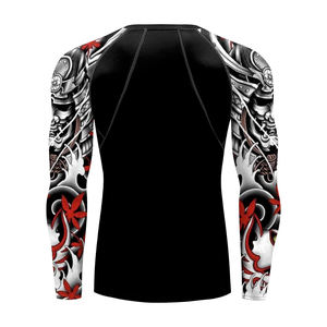 Rashguard personnalisé imprimé par sublimation intégrale à manches courtes, vierge, OEM, pour hommes, en polyester UPF 50, vente en gros - Product Image 4