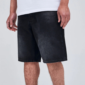 Shorts en jean pour homme de haute qualité avec logo personnalisé, style vintage, coupe ample, denim respirant, taille mi-haute, idéal pour l'été chaud - Product Image 5