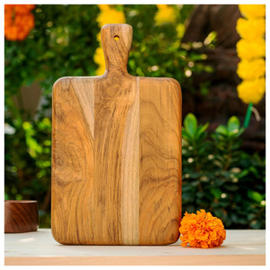 Planche à découper en bois élégante pour les fêtes - Décoration de cuisine élégante et de qualité supérieure, écologique et durable, planche à découper antidérapante, cadeau festif - Product Image 5