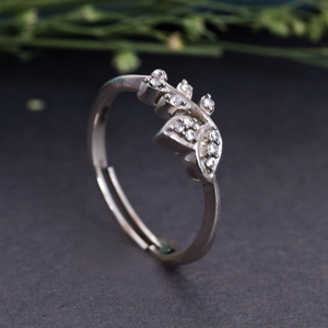 925 Sterling Silver Adjustable <b>Open</b> <b>Ring</b> with Cubic Zirconia Wedding Jewelry Bypass Engagement <b>Ring</b> Bezel Setting Gift For Her - Product Image 2