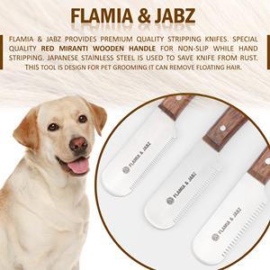 Peines ecológicos para pelar y cardar perros Madera de acero inoxidable-Hecho para Terriers Flamia y Jabz 2017 - Product Image 2