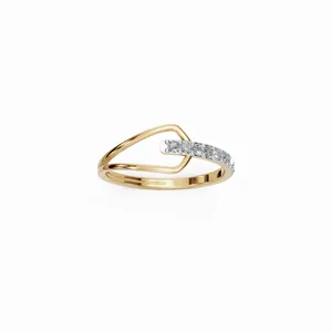Anillo de Diamante Cultivado en Laboratorio, Diseño Moderno Fusion, Oro Amarillo de 18K, Juego de 8 Piezas, Certificación IGI, Claridad VVS, Corte Brillante, para Mujer, de Lujo - Product Image 1