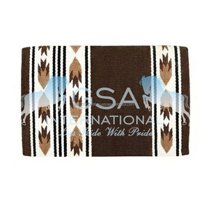 Couvertures et tapis de selle western entièrement personnalisables, tissés à la main, 100% laine de Nouvelle-Zélande, pour l'équitation et l'entraînement. - Product Image 2