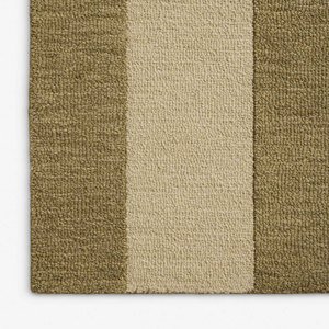 Luxury Olive Green Striped Hand Tufted Wool Rug Neutral Modern Area Carpet Minimalist Home Decor Custom Size Rug Living Room Rug - Product Image 5