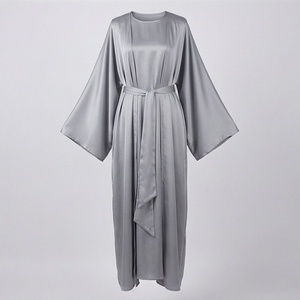 Abaya islamique modeste pour femmes, écologique, grande taille, manches longues, tissu en soie, hijab respirant, nouvelle arrivée, robe tendance - Product Image 1