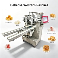 Machine d'encrustage automatique industrielle avec écran tactile pour la fabrication de gâteaux de lune, de mochi et de kubba fourrés