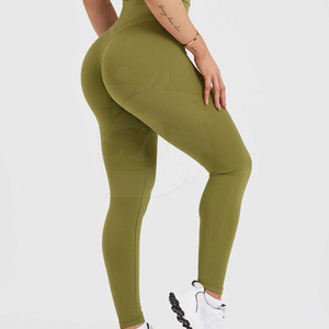 Legging de yoga sur mesure en polyester et coton, élastique, respirant, tricoté, de haute qualité, style unique pour la confection sur mesure - Product Image 6