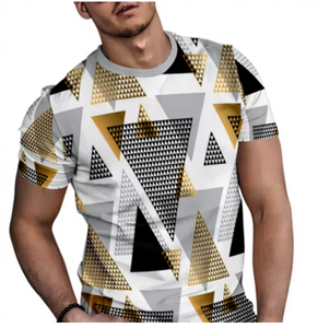 T-shirt à imprimé ange pour hommes, col rond, décontracté, été, design graphique numérique, doux, confortable, respirant, à porter au quotidien - Product Image 1