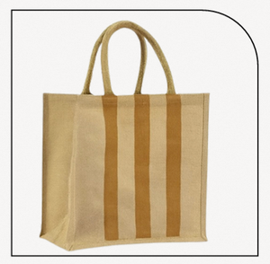 Sac fourre-tout tissé rayé simple avec fermeture éclair, réutilisable pour les courses et l'épicerie, idéal pour la promotion et l'utilisation en supermarché - Product Image 2