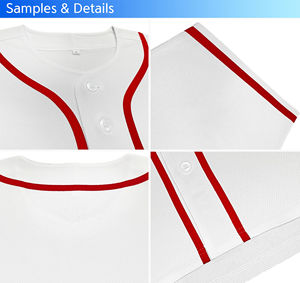 Camiseta de Béisbol Personalizada de Alta Calidad para Hombre, Transpirable, de Poliéster, Tallas Grandes, Estampada, al por Mayor, Lisa, Uniforme - Product Image 6