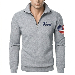 เสื้อฮู้ดแบบซิปครึ่งตัว คอตั้ง ทรงโอเวอร์ไซส์ ผ้าฟลีซ สไตล์ลำลอง เทรนด์ฮิต ปี 2026 สำหรับผู้ชายและผู้หญิง - Product Image 4