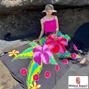 Custom Chiffon Printed Sarong Soft <b>Beach</b> Wrap Women Swimwear Cover Up Hawaii OEM ODM Customized Manufacturing Service Provider - Product Image 3