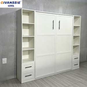 Camas Murphy Modernas Personalizadas de Tamaño Queen y King con Librería Integrada, Muebles Ahorradores de Espacio Estilo Armario - Product Image 4