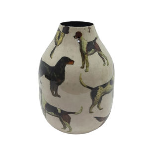 Vase à fleurs décoratif en fer au design élégant pour la maison et les mariages, vase en métal gris fait main en gros - Product Image 1