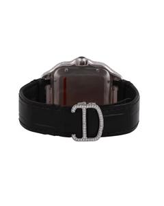 Silver Moissanite Diamond E Round Brilliant Cut VS1 Square Dial Alloy <b>Case</b> Quartz Movement Hip Hop Style Unisex Bling <b>Watch</b> - Product Image 4