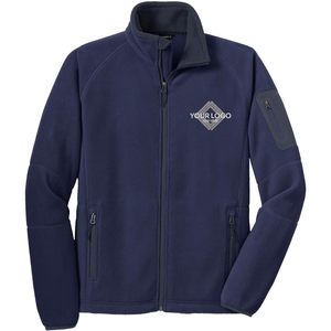 F229 2025 Vestes en polaire à glissière complète personnalisées pour hommes avec textes de logo et amélioration de la broderie - Product Image 2