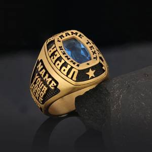 Anillo de Graduación Universitario BOJ MCollege Ring 023 Personalizado en Plata con Diamantes, Unisex, Certificado por GIA, Micro, Bajo Precio - Product Image 1