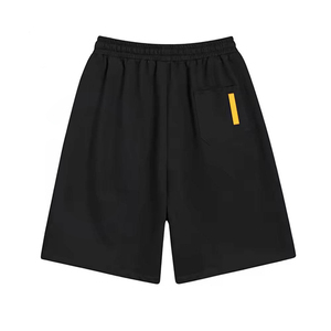 Pantalones Cortos Bermuda para Hombre, de Color Sólido, Casuales, Transpirables, de Secado Rápido, de Poliéster/Algodón, con Bolsillos, Cintura Elástica, Estilo Tejido de Longitud Media - Product Image 1