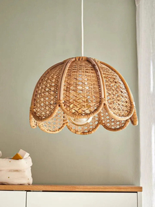 Vietnam Handmade Boho Rattan Pendant Light Natural <b>Wicker</b> <b>Lampshade</b> for Kitchen Island Living Room Decoration - Product Image 1