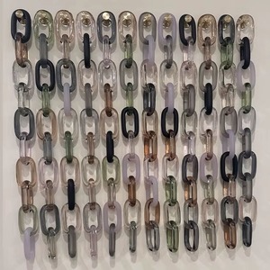 Handcrafted Color Resin Chain Link <b>Wall</b> Hanging <b>Decorative</b> Accent for Contemporary Interior Spaces - Product Image 5