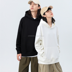 Sweat-shirts à capuche épais et amples pour hommes de la meilleure qualité, sans cordon, en molleton uni, 100% coton, sweat-shirt lourd à capuche - Product Image 5