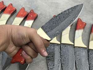 Cuchillos de Acero de Damasco de Hoja Fija de Alta Calidad para Senderismo, Caza y Supervivencia, Cuchillo Táctico de Supervivencia para Exteriores EDC - Product Image 4